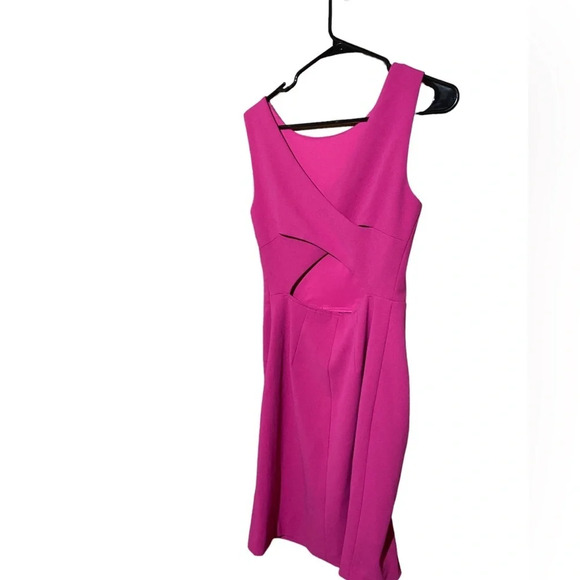 Betsey Johnson‎ Fuchsia Pink Bodycon Pencil Open Back Dress Size 4 - Picture 3 of 7